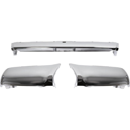KUAFU Bumper Face Bar&End Caps Pair Compatible with 1990-1995 4Runner