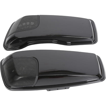HECASA Saddlebag Speaker Lid w/ 5"x7" Speaker Grille (Pair) Compatible with 2014-2023 Harley Davidson Touring FLT FLHT FLHTCU FLHRC Road King Road Glide Street Glide Electra Glide Ultra-Classic
