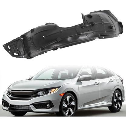 Front Left Fender Liner Inner Panel Compatible with 2016-2019 Honda Civic, Replacement for 74151TBAA00 HO1248158 Wheel Liner Splash Shield Guard Driver Side