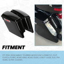 5" Saddlebags Extended Stretched Hard Saddle Bags for  2014-2024 Harley Touring Road King Glide Electra Street Glide CVO Ultra Classic