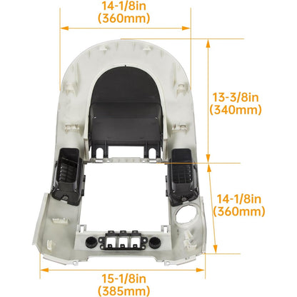 Center Dash Audio A/C Instrument Panel Bezel Cover Lid Compatible with Nissan 2004-2006 Titan XE SE Armada SE Replacement for 682578S800 Dashboard Finisher Bezel - Gray WITHOUT Center Speaker