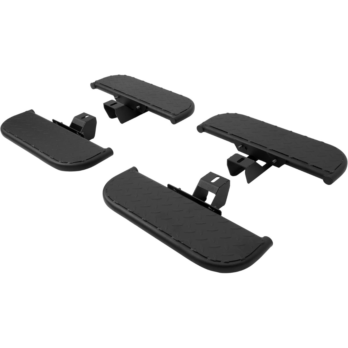 ALMULOO 4-Pcs Side Steps Compatible with 2020-2023 Jeep Gladiator JT 4 Door Powder Painted Steel Black Running Boards
