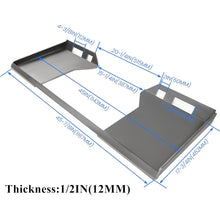 1/2 Inches Thick Quick Tach Cut Out Mount Plate Skid Steer Attachment Plate Heavy Duty Quick Tach Attach Mount Plate Adapter Panel Compatible with Bobcat Kubota Tractors with One Year Warranty