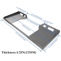 Load image into Gallery viewer, HECASA 1/2&quot; Thick Quick Tach Cut Out Mount Plate Skid Steer Attachment Plate Heavy Duty Quick Tach Attach Mount Plate Adapter Panel Compatible with Bobcat Kubota Tractors with One Year Warranty
