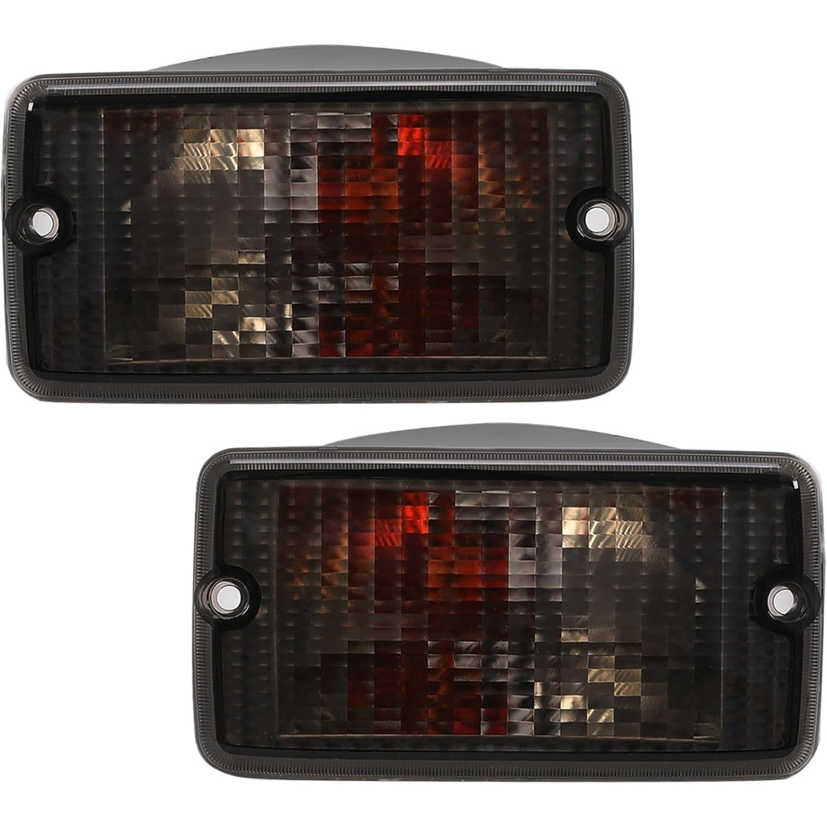 HECASA Bumper Signal & Side Marker Lights Compatible with 1997-2006 Jeep Wrangler TJ Chassis Only Parking Stop Lamp Smoke Lens Replacement for 55155629AC 55155628AC 4Pcs
