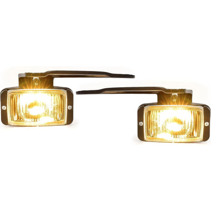 Fog Light W/Bulbs Compatible with 1988-2000 Chevy C/K1500 2500 3500 Replacement for 16524928 GM2593106 16524927 GM2592106 Lamp (Clear Lens)