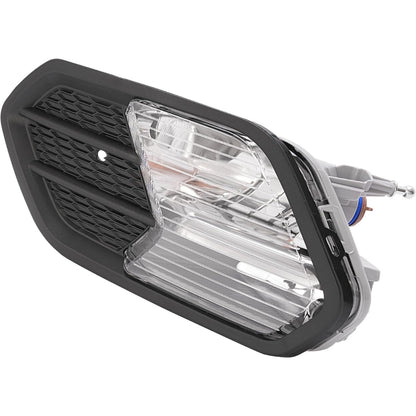 HECASA Left Fog Light&Bezel Compatible with 2017-2019 Ford Escape/Kuga Fog Lamp Front Bumper Light Lamp Replacement for FO2520194 FO1038164 Black Cover Trim Driver Side Clear Lens