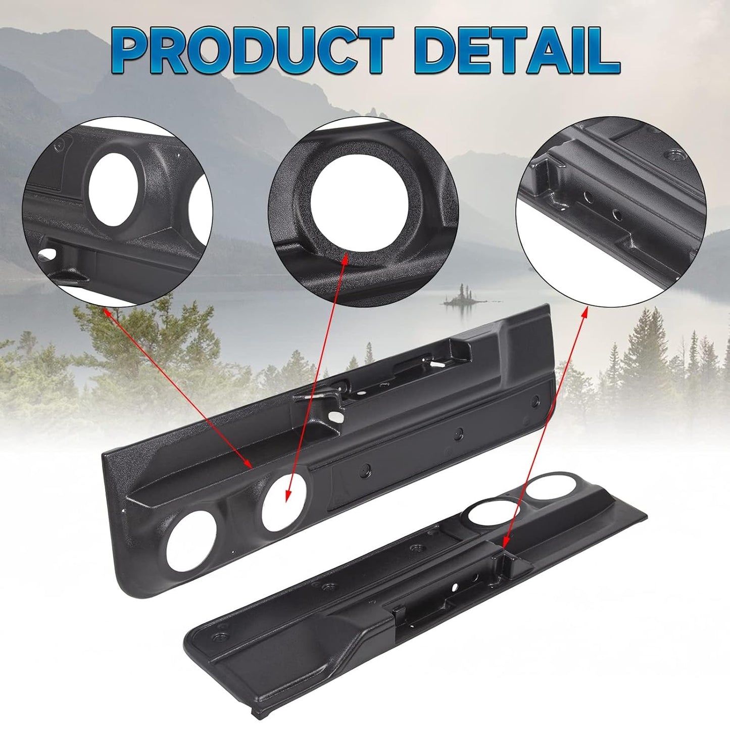 Lower Door Panel Set 2-Speaker Door Panel Compatible with 1978-1988 Monte Carlo Malibu (2dr) & El Camino Cutlass Regal LYAP-453S