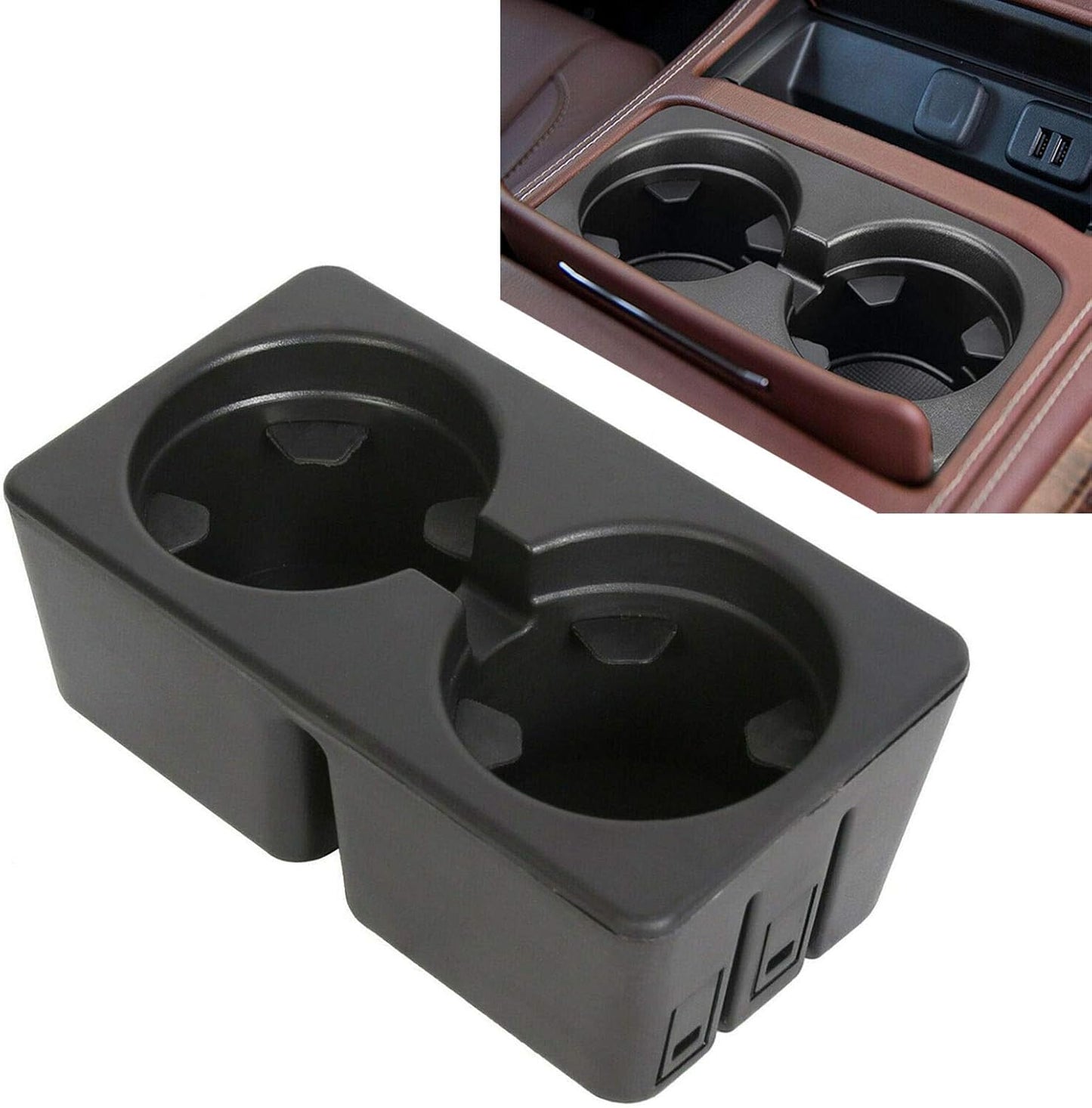 Cup Holder Compatible with 2007-2014 Chevy Silverado Avalanche Tahoe Sierra Suburban Yukon, Replacement for 19154712 Center Console Beverage Drink Insert LYAP-234