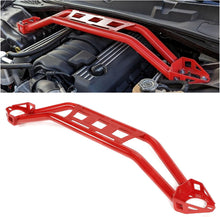Strut Tower Brace Compatible with 2008-2023 Dodge Challenger Front Twin Tube Design Red Steel Powder Coated LYAM-771