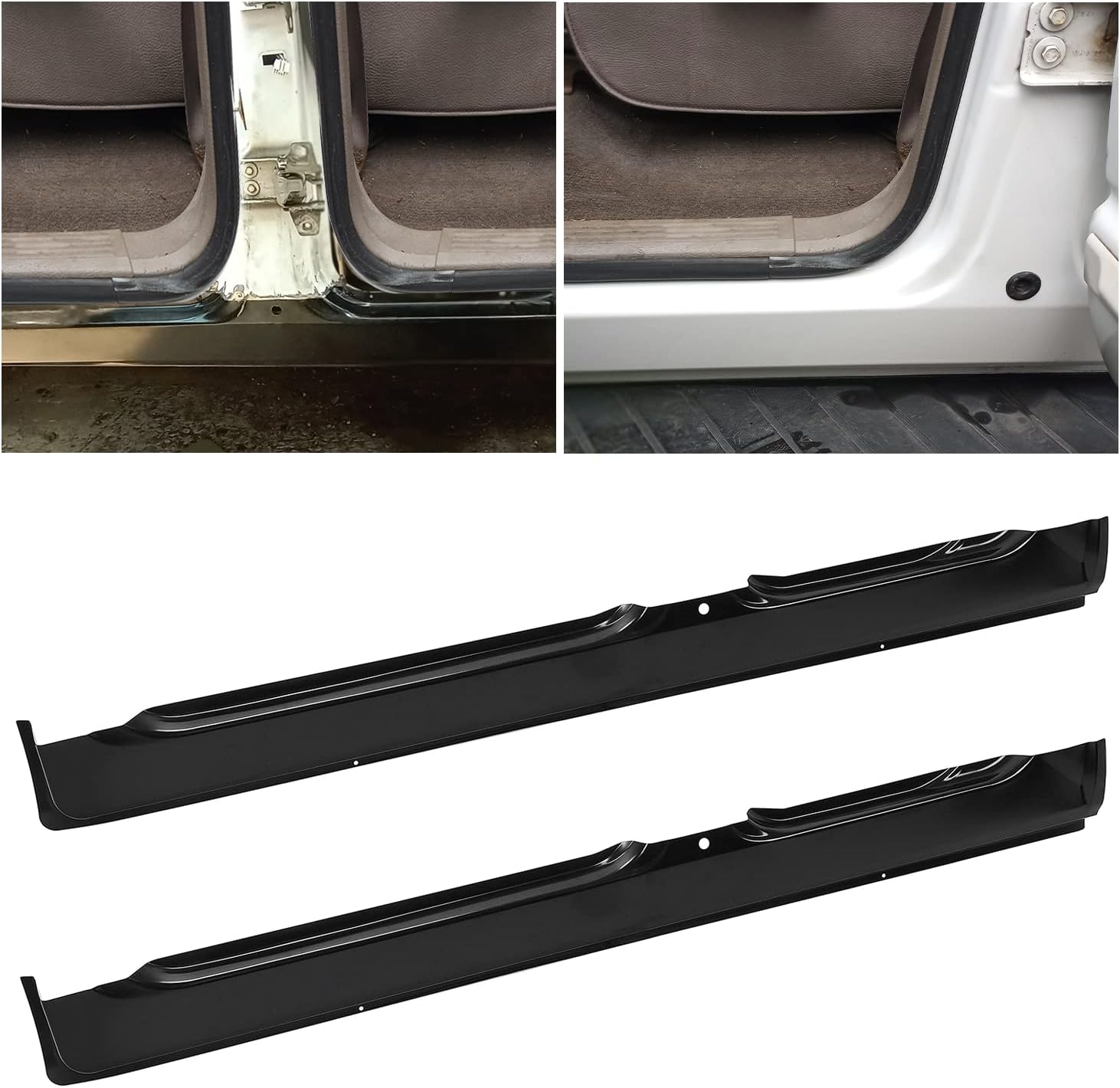 Outer Rocker Panel Compatible with 2002-2009 Dodge Ram 1500 2500 3500 4Dr Quad Cab Pickup Driver & Passenger Side LYAM-113-A