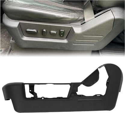 Front Drivers Side Seat Trim Panel Cover Bezel Compatible with 2009-2014 Ford F150 Lincoln Mark LT Replacement for 9L3Z-1662187-EA NOT Fit for Manually Adjusting & Super Cab Power Seats LYAP-397