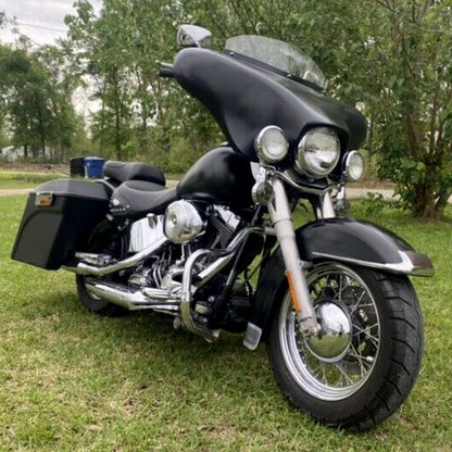 Batwing Fairing Compatible with 1986-2015 Harley Davidson FLSTN Heritage Softail Classic Deluxe Fat Boy w/Windshield 4 Speaker Front LYMP-120