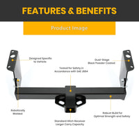 Load image into Gallery viewer, 2 Inch Class 3 Tow Trailer Hitch Receiver Compatible with 1983-2011 Ford Ranger 1994-2009 Mazda B2300 B3000 B4000 Pickup LYAM-494S
