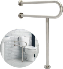 24 Inch Safety support Grab Bars Rails 304 Stainless Steel Toilet Handrail Bathroom Safety Bar Wall Mount Floor Support Assist Bar for home bathroom mobility aid