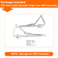 Load image into Gallery viewer, HECASA 55-2 Attic Ladder Spreader Hinge Arms Replacement Counter Balance Arms Hinge Kit Compatible with 2010-Up Werner Mk 5, WU2210, W2208, W2210 Thick Zinc LYOM-059
