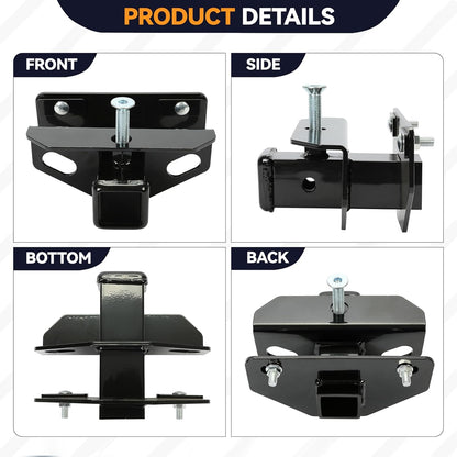 Class 3 Rear Towing Trailer Hitch Compatible with 2003-2023 Dodge Ram 1500 2500 3500 Classic Rear Receiver Hitch Tow Towing Combo W/Cover Kit - 2 inch LYAM-251