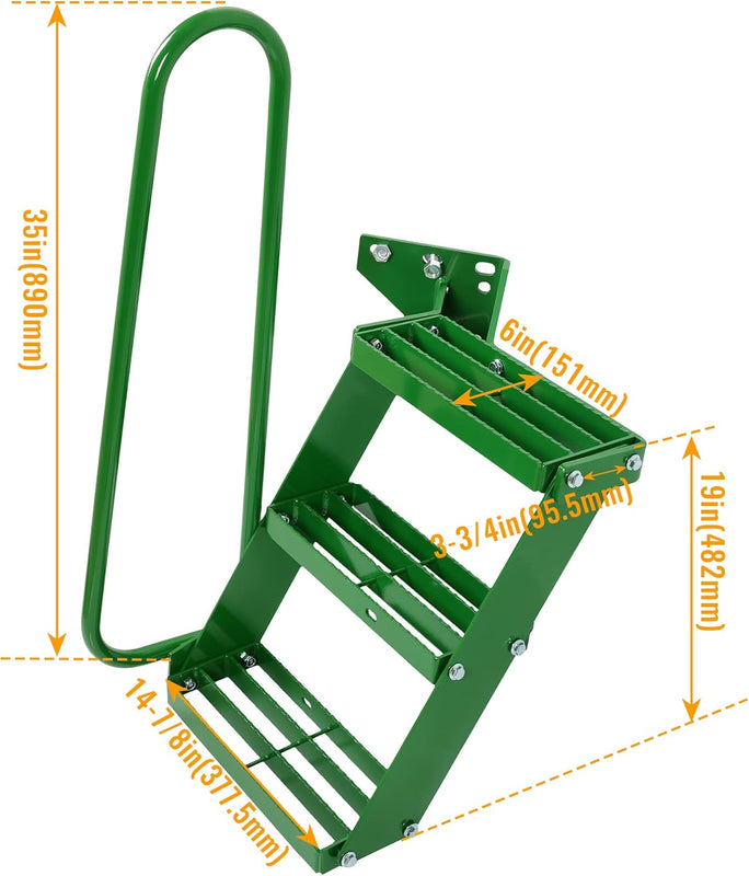HECASA Left Hand Stair Step Kit Compatible with John Deere 4050 4240 4430 4630 4440 4230 LH Handrail LYJD-024