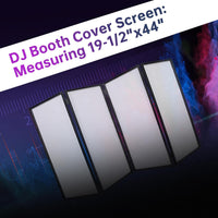 Load image into Gallery viewer, Portable DJ Facade Booth Foldable Cover Screen with White/Black Facade+Cloth Frame Booth Steel +Travel Bag Case Projector Display Scrim Panel with Folding LYOM-063
