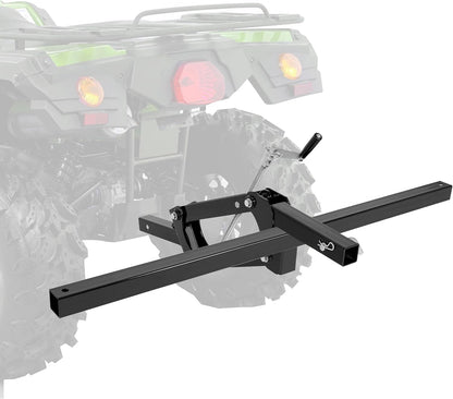 ATV/UTV Manual Implement Lift, 1-Point and 2-Inch Receiver, 50 in, Adjustable Height, UTV ATV Rake Scrape Blade Plow Disc Universal Tow Behind Attachments LYMM-208