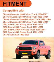 Slip On Rocker Panels Compatible with 1999-2007 Chevy Silverado GMC Sierra 4 Door Crew Cab Replacement LYAM-270-1