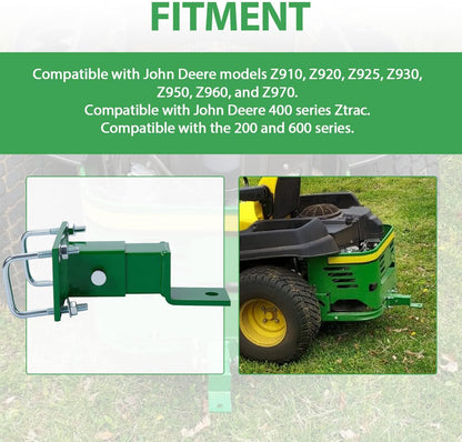 Rear Tractor Zero Turn Trailer Hitch Lawn Mower Compatible with John Deere 400 Series Ztrac & 200, 400, 600 Series & Z224 Z225 Z245 Z445 Z425 Z465 & Z910 Z920 Z925 Z930 Z950 Z960 Z970 LYJD-002
