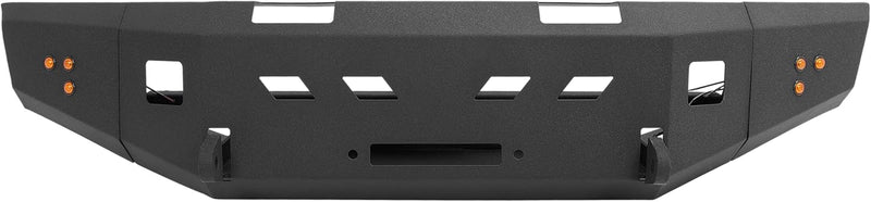 KUAFU Front Bumper Compatible with 1995-2004 Toyota Tacoma First Gen W/Light Steel Powder Coated Black 2 Packages LYAM-X1225A+LYAM-X1225B