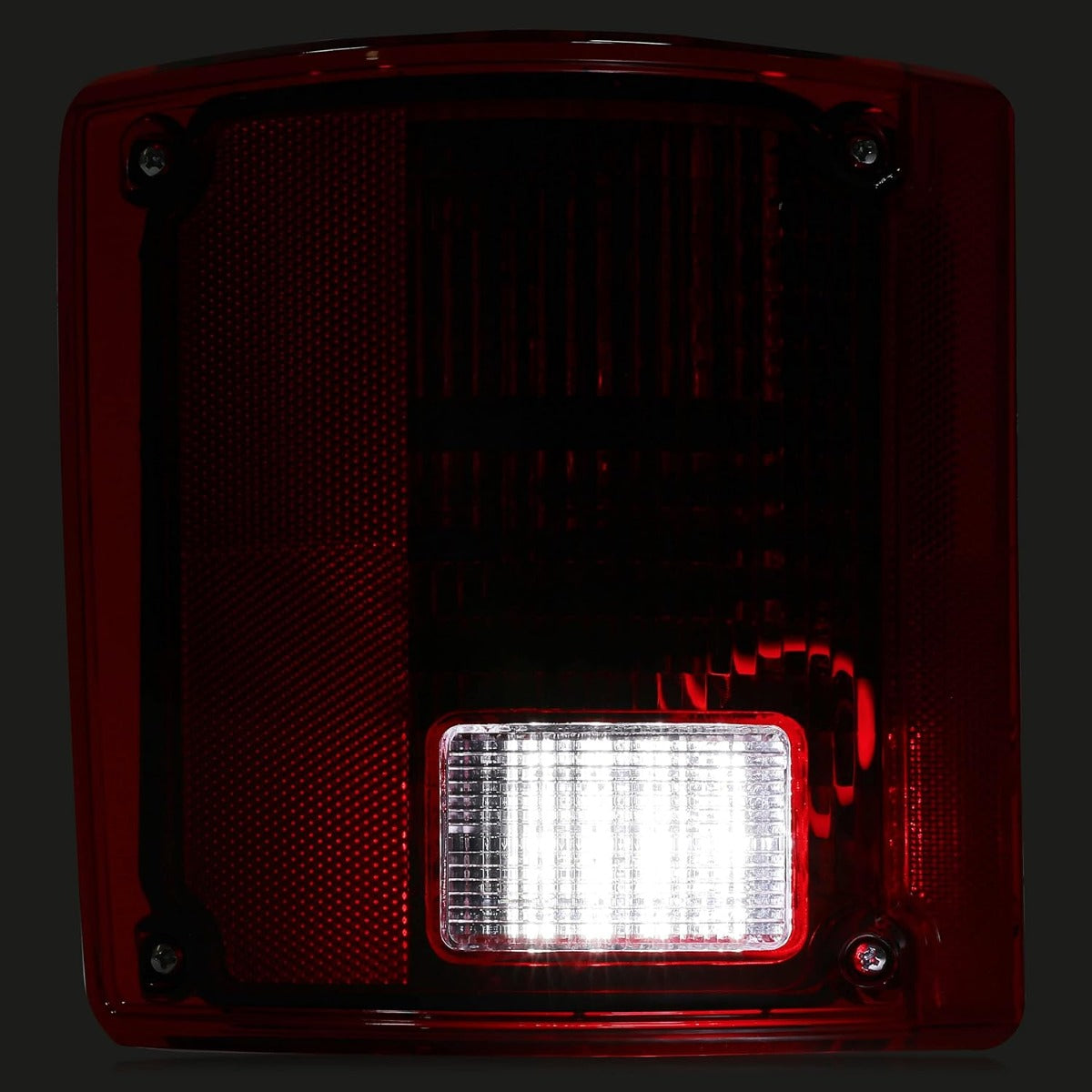 HECASA LED Tail Light Compatible with 1975-1986 Chevy Chevrolet C10 Tail Lamp Red Lens Plastic w/LED Light and Wiring Pair Replacement for CTL7387LED-L CTL7387LED-R