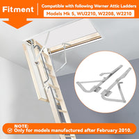 Load image into Gallery viewer, HECASA 55-2 Attic Ladder Spreader Hinge Arms Replacement Counter Balance Arms Hinge Kit Compatible with 2010-Up Werner Mk 5, WU2210, W2208, W2210 Thick Zinc LYOM-059
