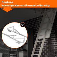 Load image into Gallery viewer, HECASA 55-2 Attic Ladder Spreader Hinge Arms Replacement Counter Balance Arms Hinge Kit Compatible with 2010-Up Werner Mk 5, WU2210, W2208, W2210 Thick Zinc LYOM-059
