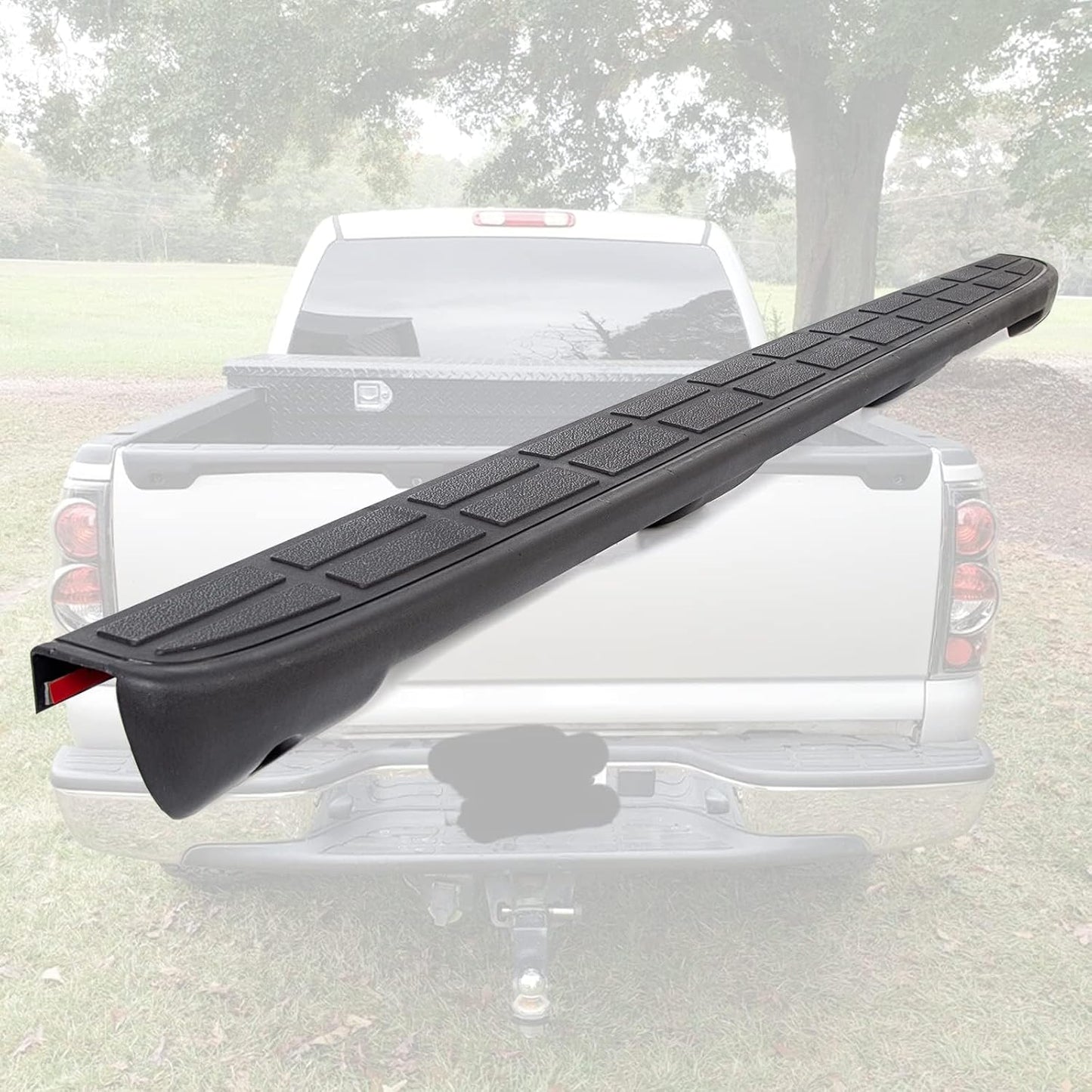 Tailgate Spoiler Cap Cover Compatible with 1999-2007 Chevy Silverado GMC Sierra Replacement for 15932249 GM1909101 Molding Top Protector Textured Black LYAP-237