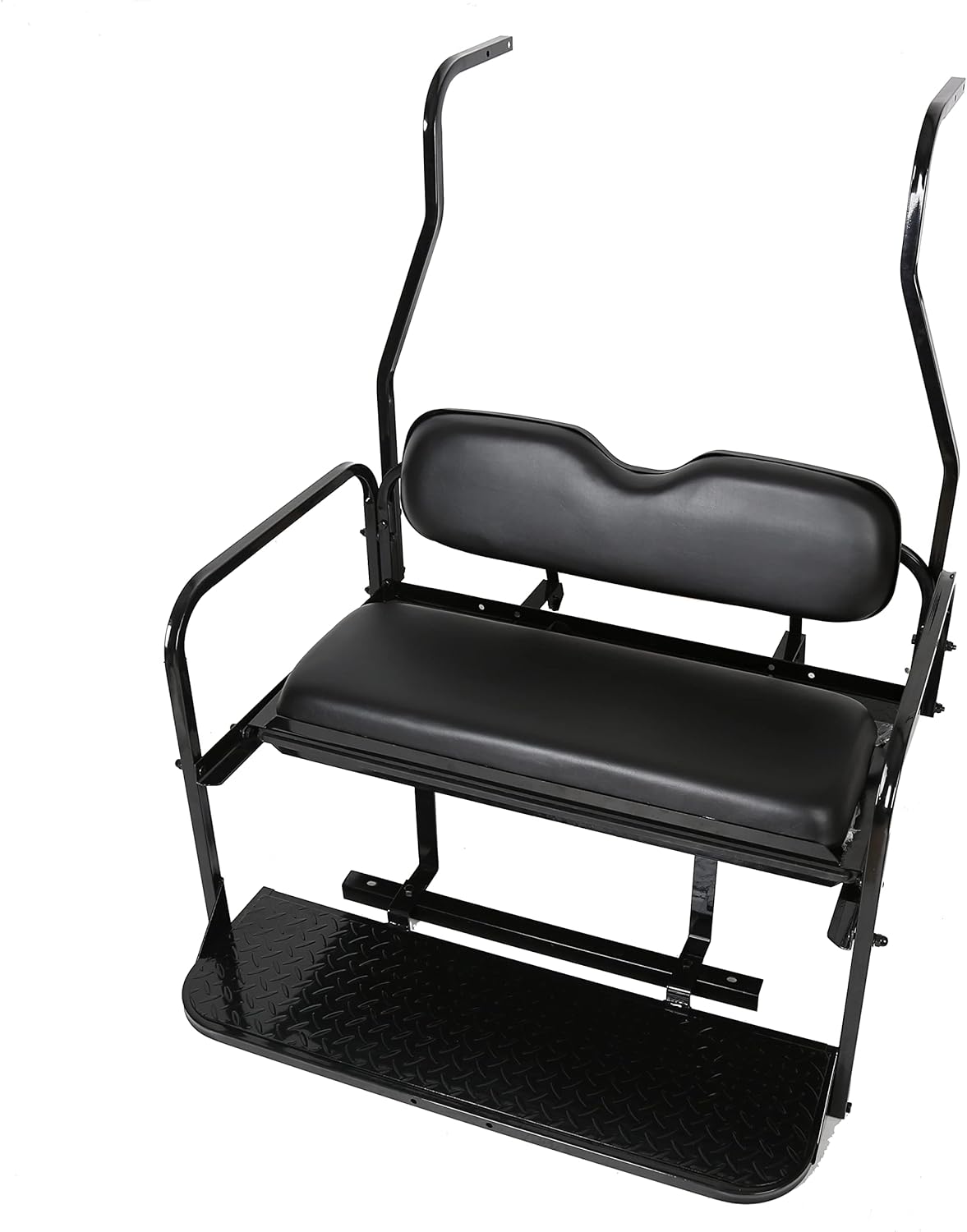 Back Folding Seat Kit Compatible with 2000.5-Up Club Car DS Models Golf Cart Flip Seat with Cushions LYA-078A+LYA-078B