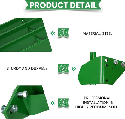 HECASA Left Hand Stair Step Kit Compatible with John Deere 4050 4240 4430 4630 4440 4230 LH Handrail LYJD-024