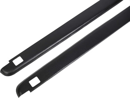 6'5inches Truck Bed Rail Caps Compatible with 2002-2009 Dodge Ram 1500 2500 3500 (Set of 2) Black Smooth Finish with Stake Pocket Hole Cutouts 72-41451 LYAP-209