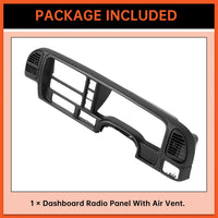 Load image into Gallery viewer, Dashboard Radio Panel Compatible with 1995-1999 Chevy Chevrolet GMC C1500 C2500 C3500 K1500 K2500 K3500 Tahoe Suburban Blazer Yukon Plastic Textured Black LYAP-X1270-3
