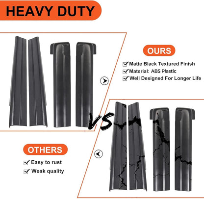 Rocker Panel Guard Compatible with 1999-2007 Chevy Chevrolet Silverado/GMC Sierra 1500 2500 3500 Classic Extended Cab Replacement for 14068 Trail Armor Side Skirts Extension Body Kit LYAP-253-DK