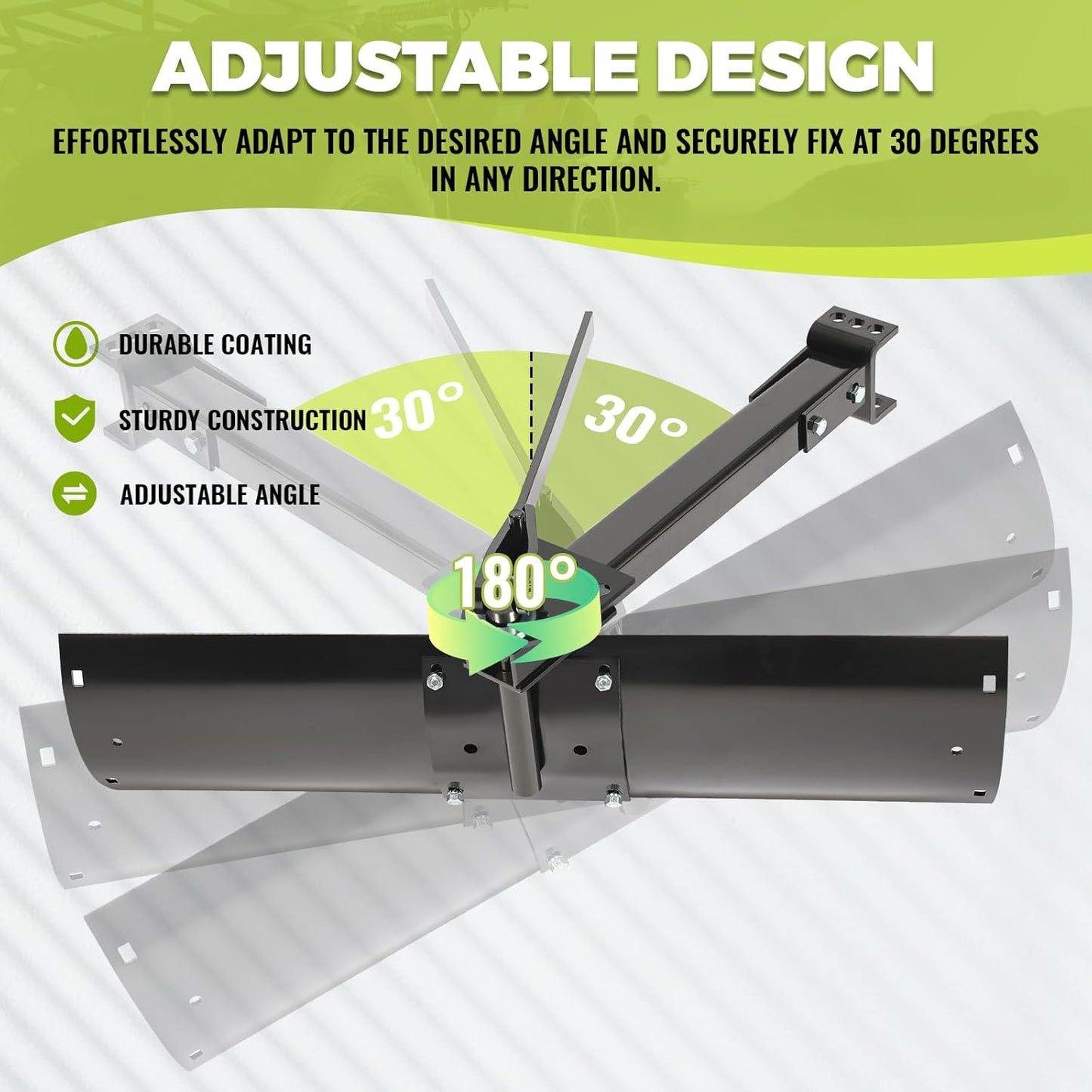 39.75inches 3 Point Sleeve Hitch Rear Blade Compatible with ATV UTV Garden Tractors Lawn Mower Tractor Attachments Behind Rear Sleeve Hitch Tow Blade LYOM-248