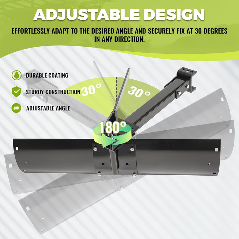 KUAFU 39.75inches 3 Point Sleeve Hitch Rear Blade Compatible with ATV UTV Garden Tractors Lawn Mower Tractor Attachments Behind Rear Sleeve Hitch Tow Blade LYOM-248