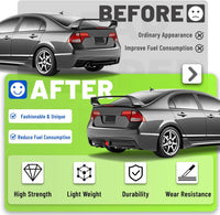 Load image into Gallery viewer, Rear Bumper Diffuser Compatible with 2006-2011 Honda Civic 4 Door Sedan Rear Lower Bumper Lip Splitter Valance with LED Brake Light Bumper Spoiler Carbon Fiber Color LYAP-X1386

