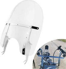 Large 26-1/2inches X 23inches Detachable Motorcycle Windscreen Windshield Compatible With 2000-UP Harley Davidson Heritage Softail Classic FatBoy FLS FLST FLSTC FLSTF FLSTFB FLSTN Clear WSD-04