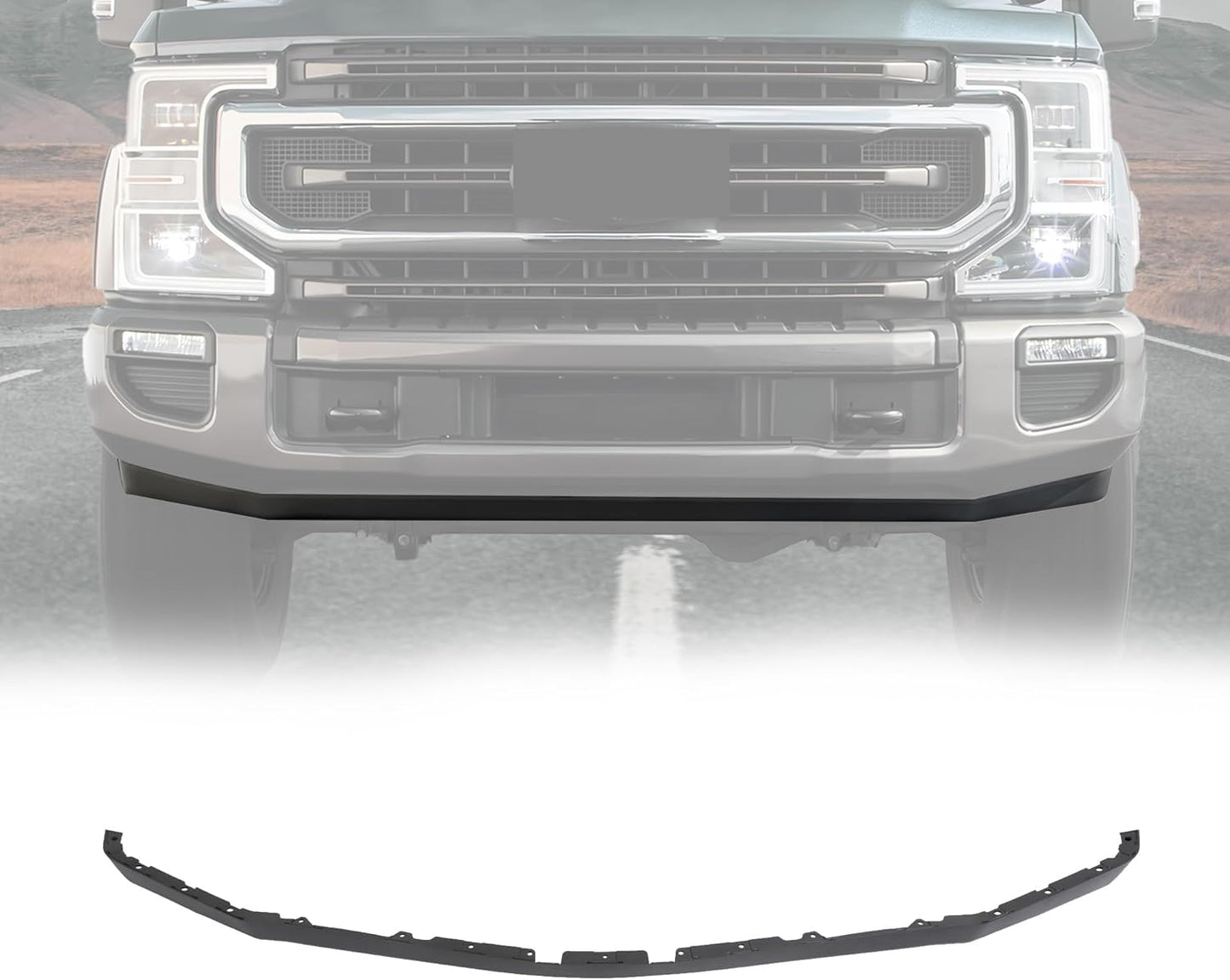 Front Lower Deflector Valance Panel Compatible with 2020-2022 Ford F250 F350 F450 F550 Super Duty LC3Z-17626-CA Bumper Valance (Tremor Package Only) Plastic (PP) Black LYAP-X1131