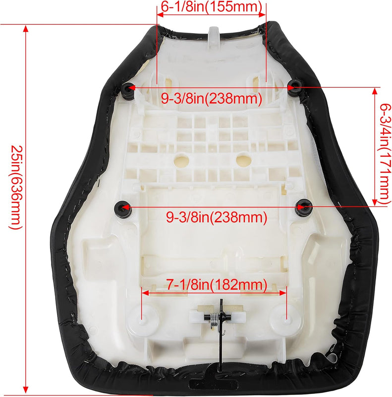 Complete Seat Compatible with 2007-2014 Honda TRX 420 FA FPA FE FM TE TM FPM Rancher 420 ATV Seat Assembly LYCP-007