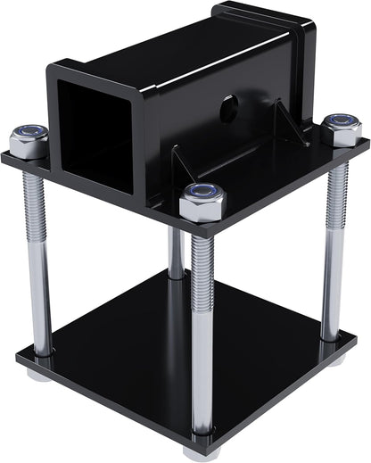 RV Bumper Hitch Receiver 2 inches Adapter for 4-4.5 inches Bumper Trailer Cargo Carrier Bike Racks(200LBS) LYOM-033