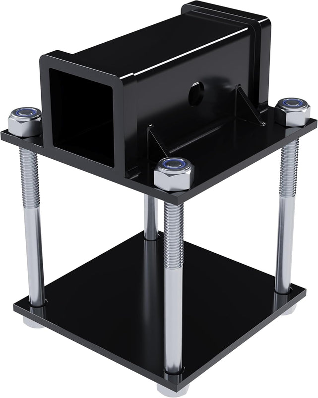 RV Bumper Hitch Receiver 2 inches Adapter for 4-4.5 inches Bumper Trailer Cargo Carrier Bike Racks(200LBS) LYOM-033