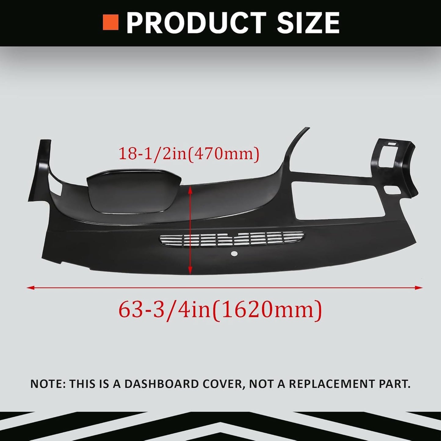 Black Dash Board Cover Compatible with 2007-2013 Chevy Chevrolet Silverado LS LT WT Base GMC Sierra SL SLE WT Base Dashboard Panel Cover Glovebox Dashboards ABS Plastic LYAP-300V