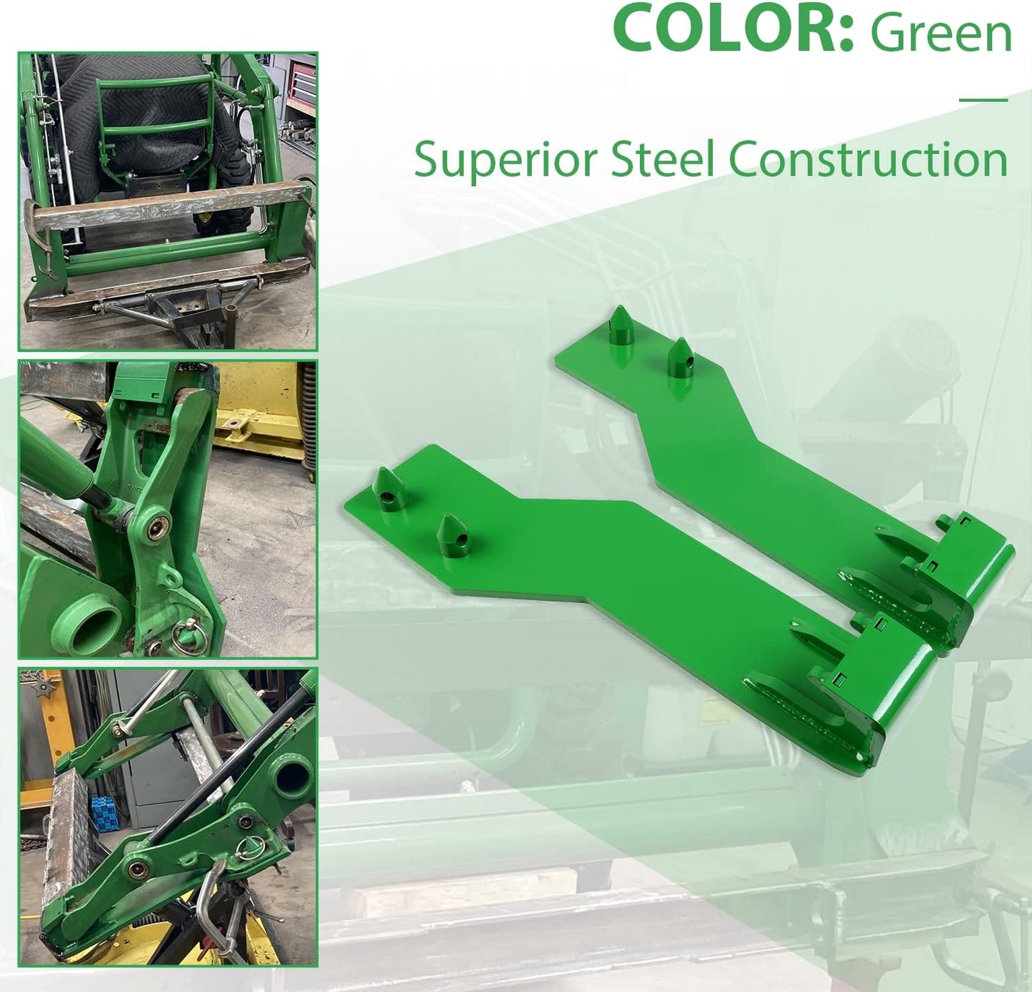 Tractor Loader Quick Tach Weld On Mounting Brackets Compatible with John Deere Tractor Loaders LYJD-008