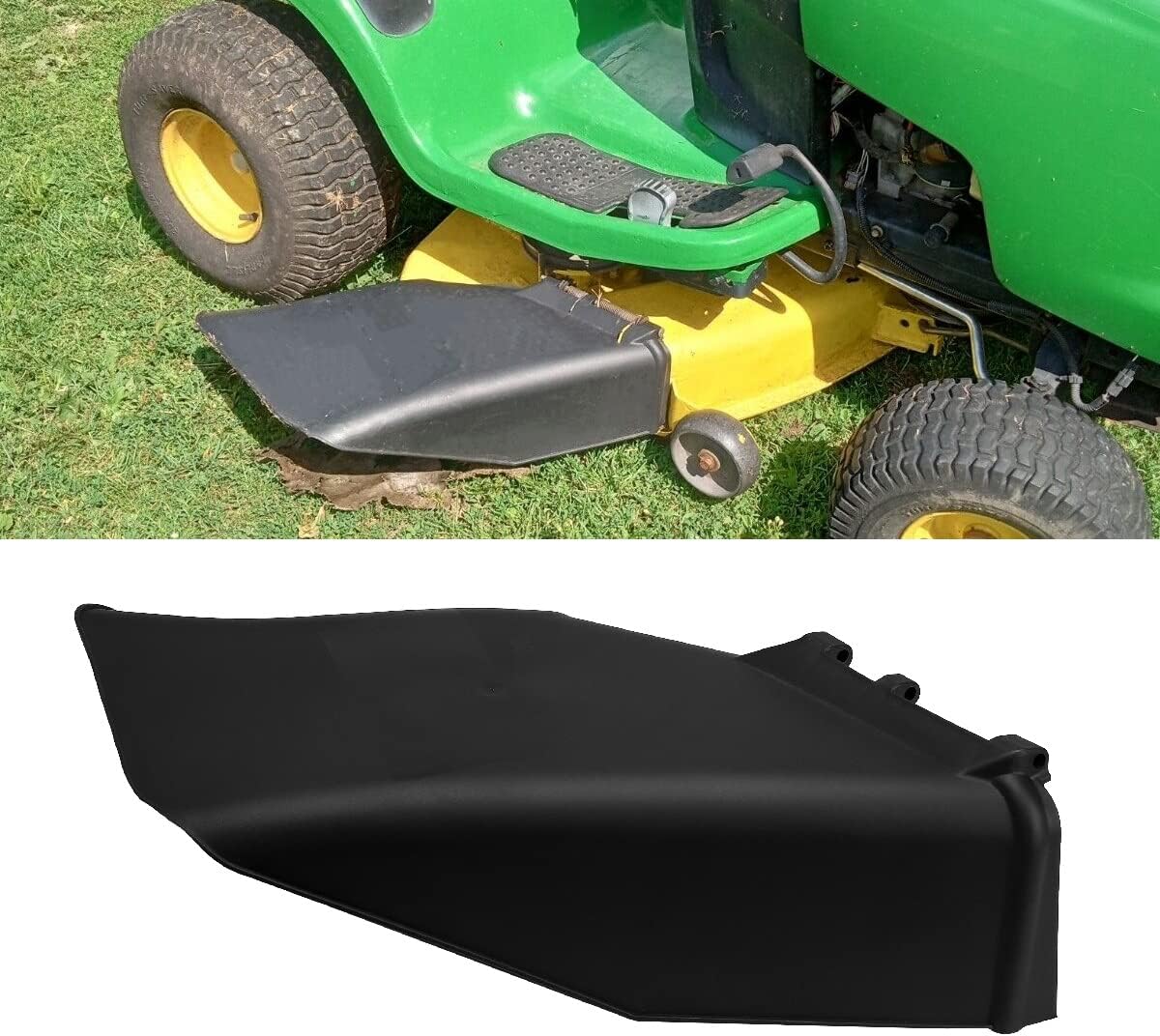 Discharge Chute Kit Compatible with John Deere 42inches or 48inches D Series EZtrak & x300 Models Deck Deflector Shield Chute Cover Replace for GX25075 GY20647 M155988 AM126397 LYJD-019S