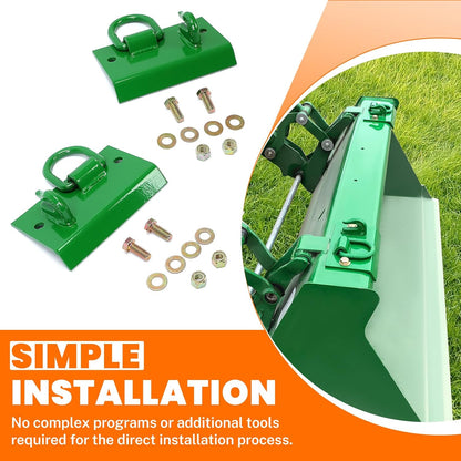 Tractor Bucket Hook Grab Hooks Compatible with John Deere Compact Tractor 1025R 2032R 3320 2520 Tractor Bucket Hooks D Rings Bolt on Heavy Duty LYJD-003