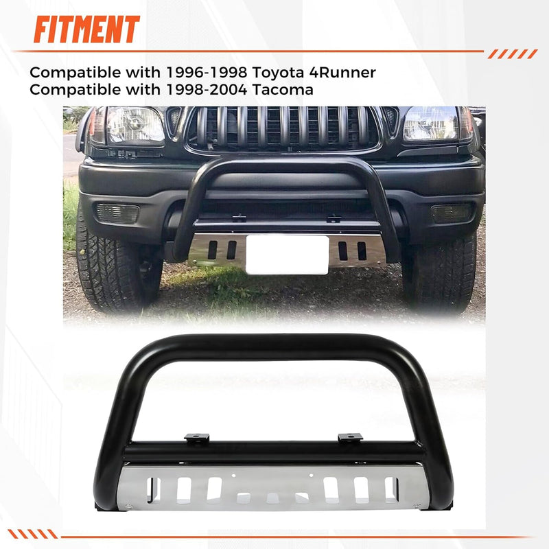 Bull Bar Compatible with 1998-2004 Toyota Tacoma 1996-1998 Toyota 4Runner 3inches Tube Brush Push Grille Guard Front Bumper LYAM-327
