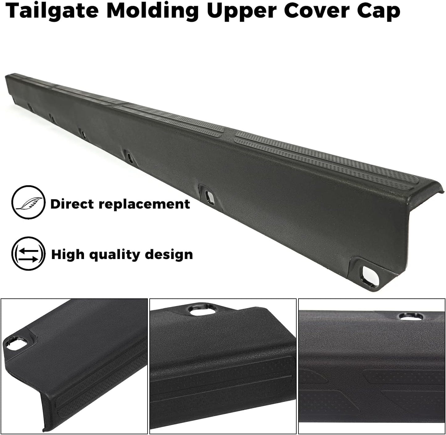 Tailgate Molding Cover Cap Compatible with 2005-2015 Toyota Tacoma Replace for 65717-04020 TO1904100 Top Protector LYAP-242S